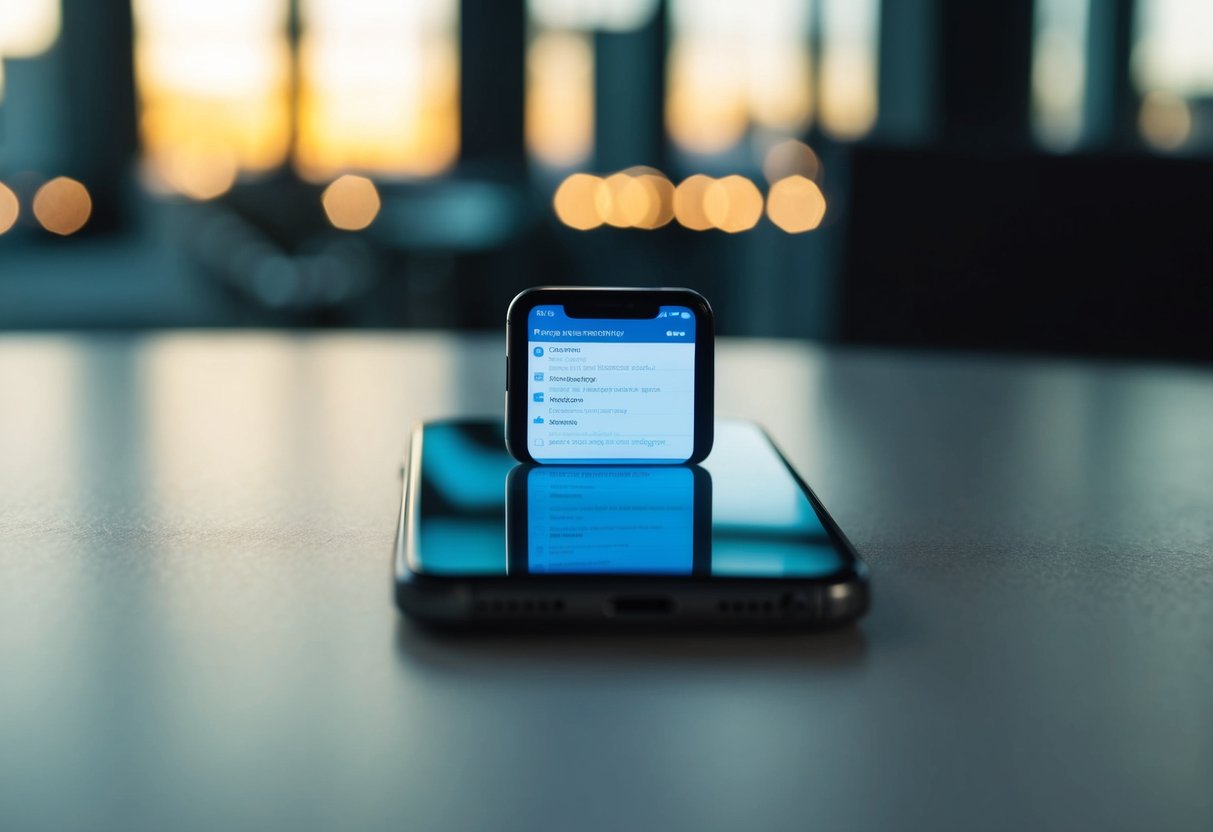 A tense moment: a phone lying on a table, screen lit up with unread messages