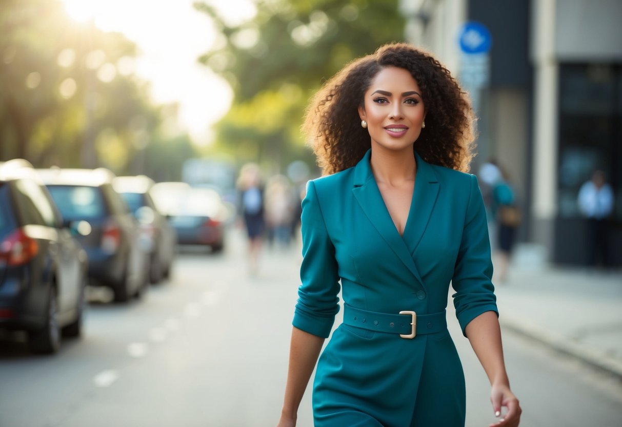 A woman confidently walks away from a petty argument, radiating self-assurance and grace